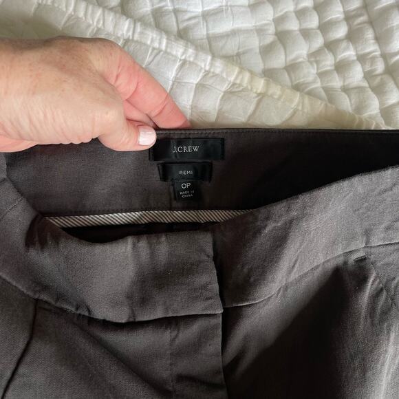 J. Crew Remi pant in bi-stretch cotton Size 0 Petite Grey Ankle Length High Rise - Picture 13 of 16